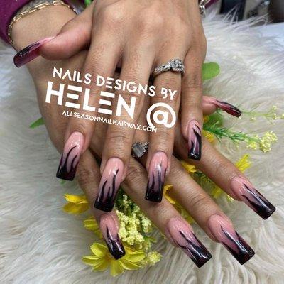 Nails designs by Helen @
AllSeasonNailHairWax.com