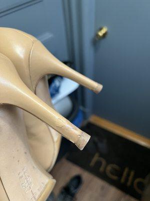 The skinned heel repair