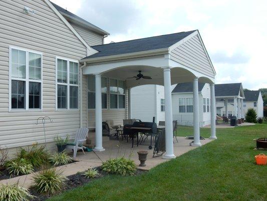 Cover over existing concrete patio.  Eldersburg, MD