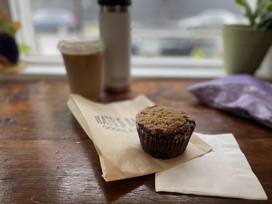 Iced Latte & Bran Muffin