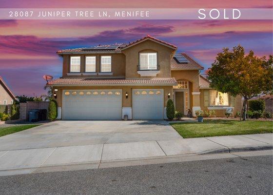 Menifee home sold!