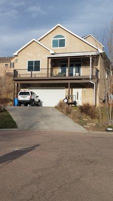 Front after. Composite floor, new roof, widened by 3'.