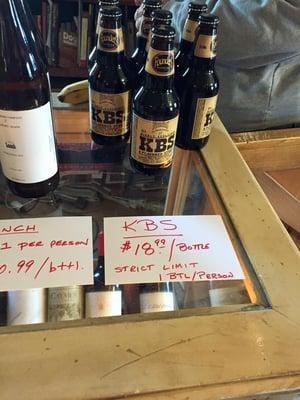 This store is charging $19 for one bottle of Founders Kentucky Breakfast Stout.  The retail price is $19 per four pack.