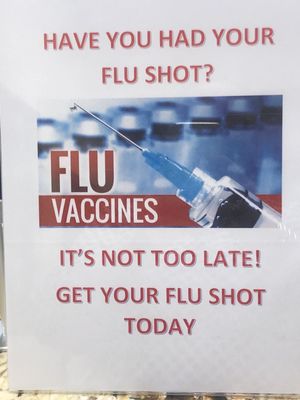 I did not have to pay for my flu shot today.