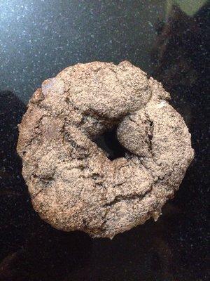 Chocolate donuts dusted with chocolate powder