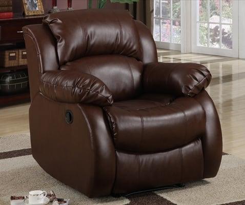 The Jimi Rocker Recliner - Eco Friendly Leather - With Free Shipping In Houston,Texas