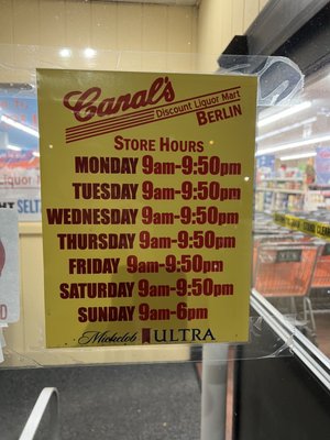 Store hours