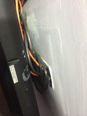 Wiring behind mounted tv