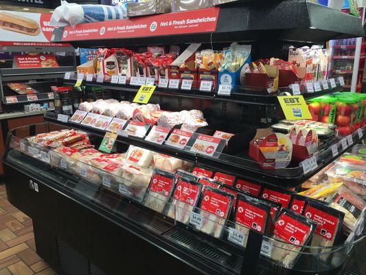 Fresher sandwiches, cheeses, and meats.