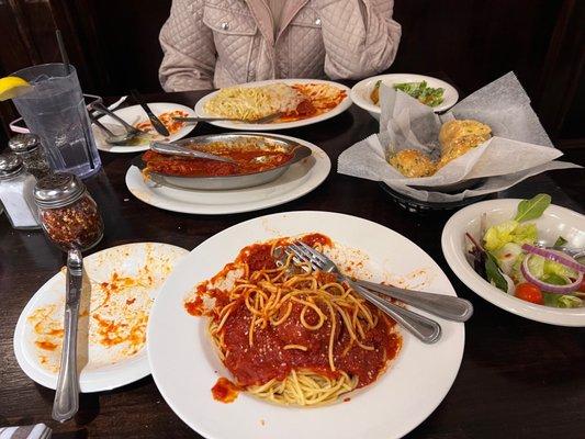 Spaghetti and Chicken Parmigiana