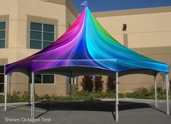 Frame & Cable Octagon Tent w/all over direct digital graphics