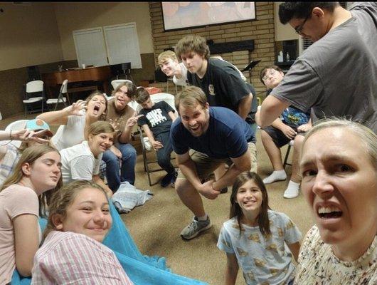 Youth group slumber party