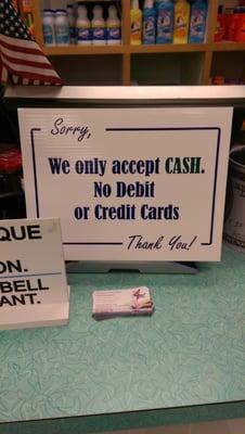 Cash only.