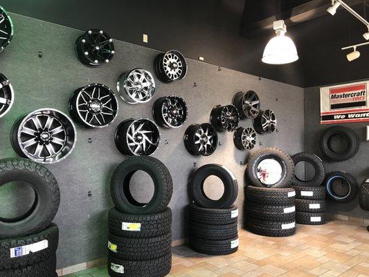 Interior showroom of Martin Tire Company 12110 Montwood.