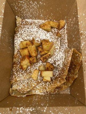 Apple and cinnamon crepe