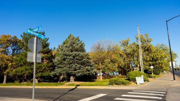 Boulder Digital Arts as seen from Arapahoe Ave heading East. Quick left on Range street and you've made it!