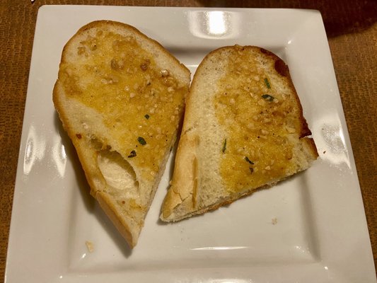 Garlic bread.  So good.  Not pictured - the four other pieces we already ate