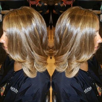 Gorgeous Balayage and subtle Ombre on one of our lovely clients! Schedule now and add some light to your tresses!