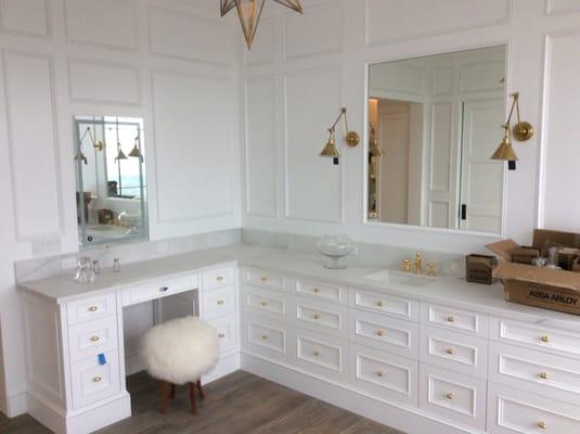 Ronald Reagan house remodel Pacific Palisades Her master bathroom after