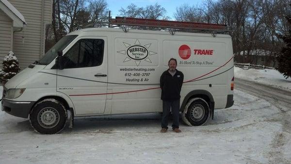 The Day we got the graphics on the sprinter. It's a good thing we fix furnaces, Looks like a cold day!