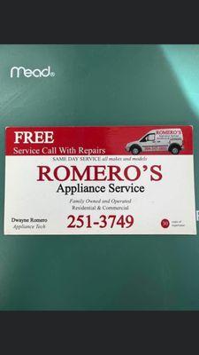 Romero's Appliance Repairs