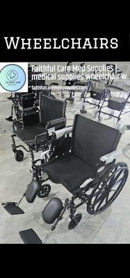 Wheelchairs, we have sizes 16,18, & 22 available at the moment.