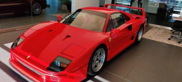 80s Ferrari F40 in showroom