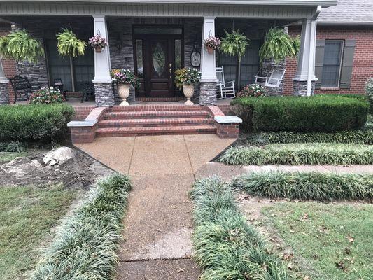 After.  Homeowner had a vision to widen and make these steps more inviting on the front of their home.