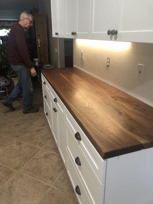 Walnut countertop