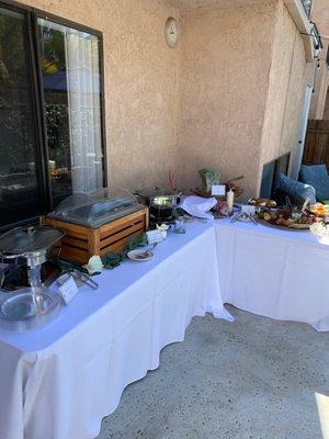 Brunch set up