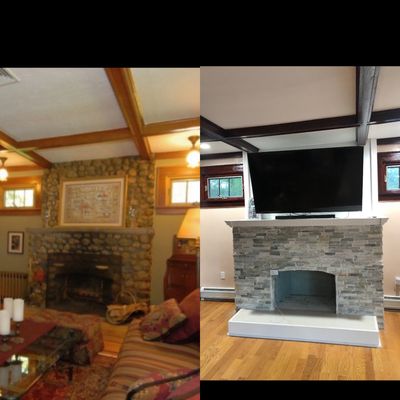 Fireplace transformation check it out and call today for your own transformation!