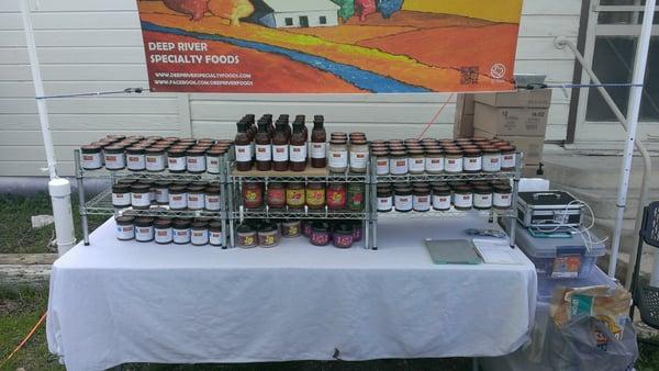 New vendor; lots of sauces and stuff.