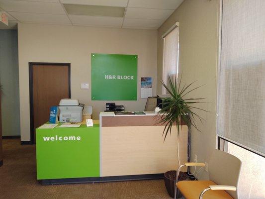 Our reception desk