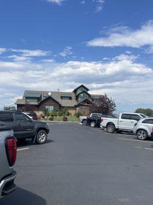 Clubhouse from parking lot