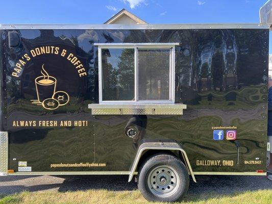 Food trailer, available for events, and moves to new locations daily!