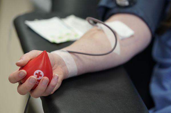 American Red Cross blood collection.