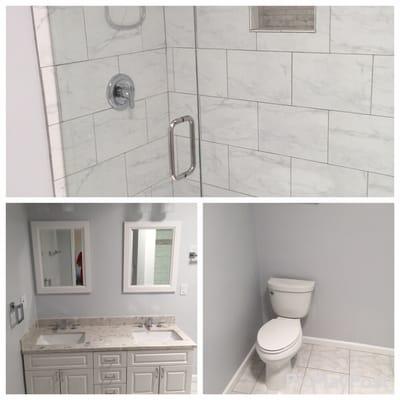 Complete bathroom remodel in the master bedroom