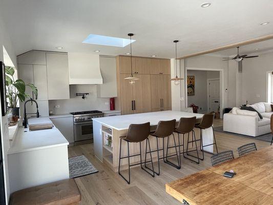 Beautiful kitchen renovation and opened up space.