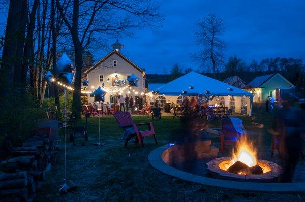 Our firepit is great for post-event hangouts.