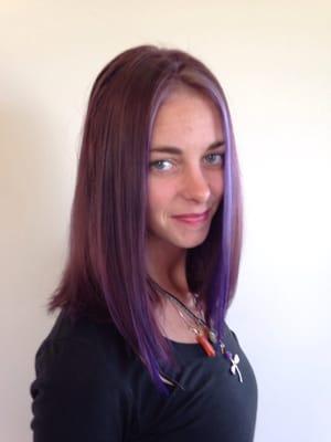 Purple violet color correction straightened