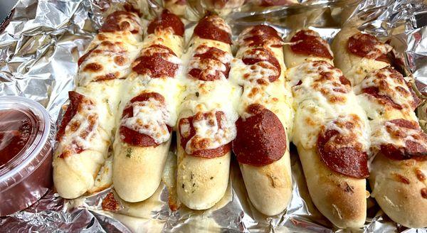 Garlic Pepperoni Sticks!