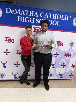 Zion Smith c/o 2026 received his FIRST varsity letter as a freshman from DeMatha