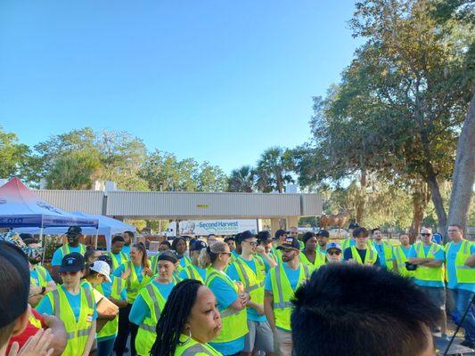 The many volunteers from Charles Schwab, Wounded Warrior Project,  Valencia College, and Soldiers Angels