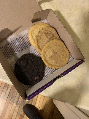 Box with two cookies missing