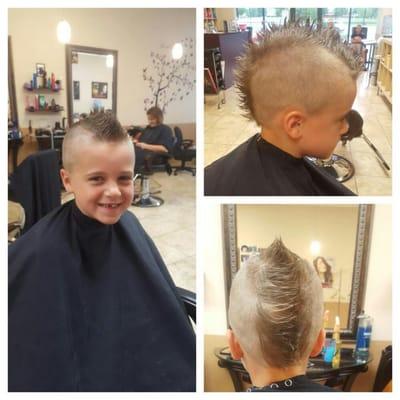 Awesome Mohawk on this little cuttie!!