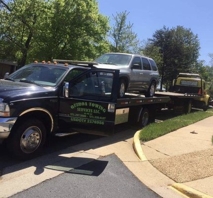 Flat bed towing