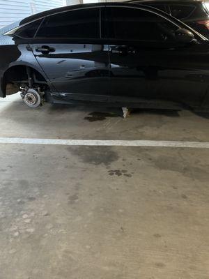 Rims and tires stolen