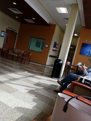 Waiting room B .....always clean and helpful staff to all veterans.