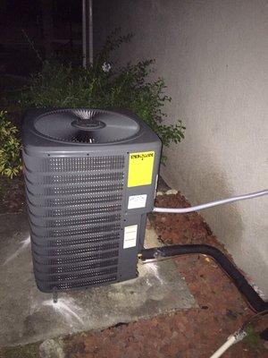 Pesko Residence 16 S.E.E.R heat pump after installation Pic.