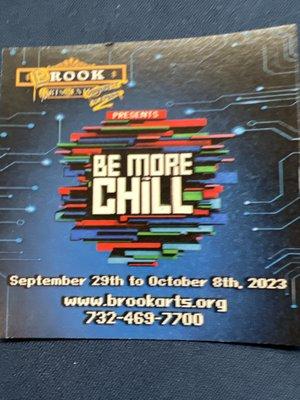 The poster for Be more chill the musical!